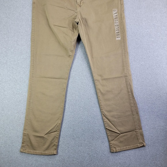 American Eagle Outfitters Pants Mens 36x30 Beige Flex Slim Khaki Chino Stretch - Picture 2 of 15